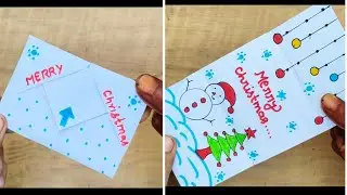 DIY - SURPRISE MESSAGE CARD FOR CHRISTMAS DAY | Pull Tab Origami Envelope Card | Christmas day card