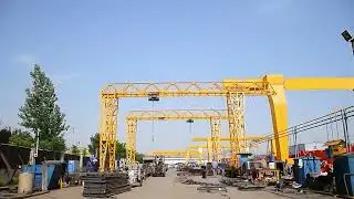 Trussed type single girder movable gantry crane