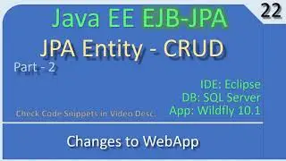 Entity Merge | Part 2 - Web App Changes | JavaEE EJB JPA Tutorials #22