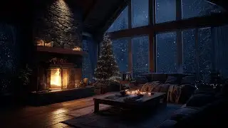 Gentle Snowfall & Firelight ❄️ A Quiet Winter Soundscape for Focus and Rest