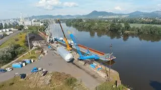 Překl&aacute;dka-pivn&iacute; tanky - Transhipment-beer tanks - heavy transport/nadměrn&yacute; n&aacute;klad/Schwertransport
