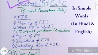FIR / Section 154 CrPC