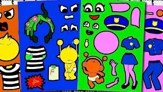 [ Toy ASMR ] Sprunki family POLICE vs family THIEF sticker book sprunki sinner #asmr #sprunki 