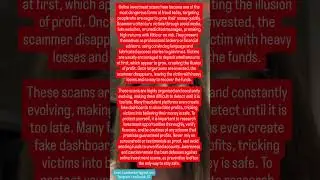 Exposing online investment scams: Do not fall for the trap. #investmentscam #fraud #scams #news #us