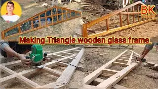 How To Make a Triangle Glass Frame ||Making Triangle Window for Off Grid Mini A Frame #bkcarpenter