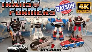 Transformers Earthrise Datsun Brothers, Custom Prowl, Smokescreen, Bluestreak, Barricade 4K Showcase