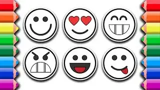 How to draw  emoji coloring pages for kids