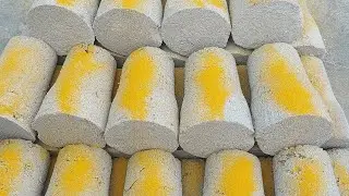 ASMR: Extremely Dusty Soft 💛 Crispy 🤍 White Sand Cement Glass Floor Crumbling #asmrvideo 📷🌪🥲💛🤍