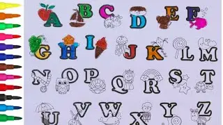 Learn ABC letters for children- alphabet colouring for kids- nursery rhymes 