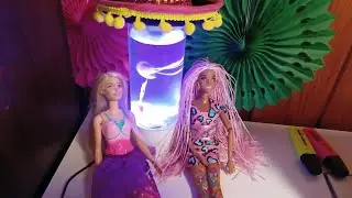 Asmr Barbie girls Jelly lamp fish Paper Flower #SHORTS #asmr