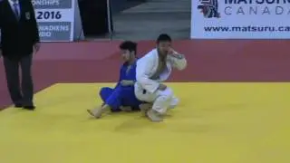 Canadian Open Judo Championships 2016 (Senior 66kg) Blais-Shiokawa (blue) and Lee