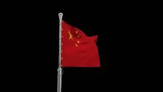 Looping Chinese Flag Animation for Backgrounds