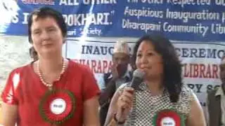 Australian Ambassador Susan Grace giving speech in Dharapani School.mp4