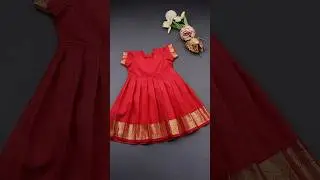 kumaransilks/ pure silk kids frock/ customised your outfit with budget-friendly