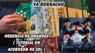 Ya Borracho - Herencia de Grandes ( Tutorial en Acordeon De sol )