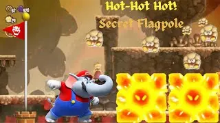 How to Get the Secret Flagpole in Hot-Hot Hot!: Mario Bros. Wonder