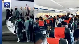 Super Eagles Land In Uyo After Mid Air Scare