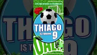 Soccer animated video invitation