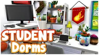 📚 STUDENT DORM ROOMS || The Sims 4: Speed Build