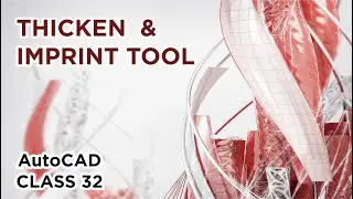 AutoCAD 3D Thicken Tool & Imprint Tool  | AutoCAD Tutorial
