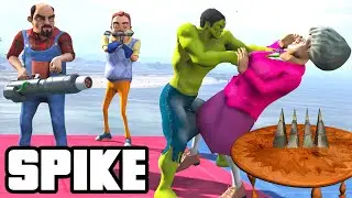 THE INCREDIBLE HULK SMASH SHARK SPIDERMAN & SCARY TEACHER 3D:MISS 