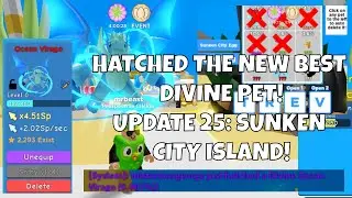 I HATCHED THE NEW DIVINE PET OCEAN VIRAGO In Clicker Simulator SUNKEN CITY ISLAND UPDATE! (Roblox)
