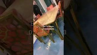 golden color furniture golden dining table set dining table chair design steel metal chair design