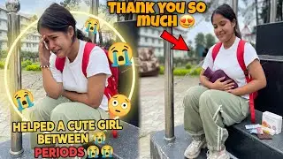 Helped A Cute Girl between periods🥹😭😰 #help #humanity #emotional #girl #cute #womensafety