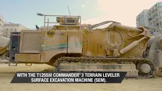 Building site rock excavation with Vermeer's T1255 Terrain Leveler Surface Excavation Machine