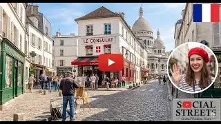 Paris Walking Tour: Montmartre & Sacr&eacute;-C&oelig;ur Basilica 🇫🇷 | The Most Charming Village in Paris 2025
