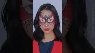 Spider-Man makeup tutorial 🕷️ #facepaint #makeup #youtubeshorts