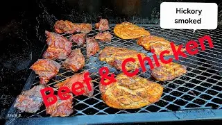 Beef neck bones and chicken breast SMOKED