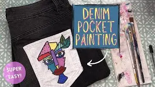 How to Paint Your Denim Pocket | DIY Denim | 15 Mins