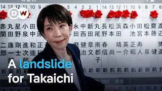 Japan PM Takaichi's party wins record majority in elections | DW News