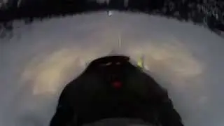Snowmobile flip over