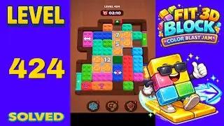 Fit Block 3D &ndash; Level 424 | Walkthrough Fast & Clean Solution