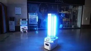 AKINROBOTICS UV-C Sterilization Robot in Mall | UV-C Sterilizasyon Robotları Alışveriş Merkezlerinde