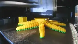 Articulated octopus 3d print time-lapse #2