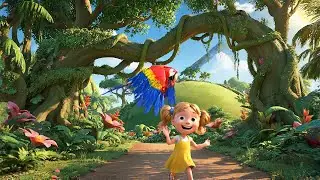 Four Little Macaws Fly Fly Fly | Nursery Rhymes for Kids & Baby Songs