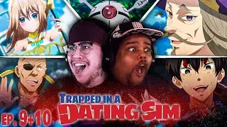 Trapped in a Dating Sim Episode 9 & 10 GROUP REACTION || First Time Watching