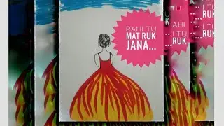 Rahi tu mat ruk jana #Creativedrawing #paint #creativepoem #hindipoem #creativeart @meharkhudaki8376