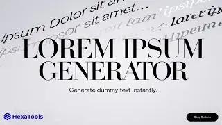 Lorem Ipsum Generator &ndash; Create Dummy Text Instantly!  #hexatools #thehexatools