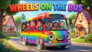 Wheels on the Bus 🚌 |Nursery Rhymes for Kids|IslamicJoyKids