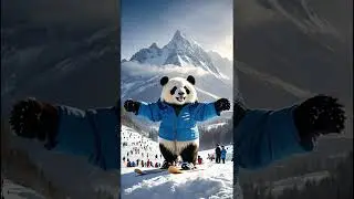 go skiing  #panda