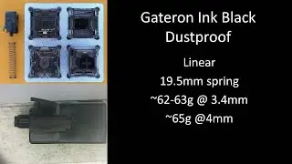 Gateron Ink Black V2 Dustproof filmed sound test, stock typing, lubed typing, lubed+Deskeys typing