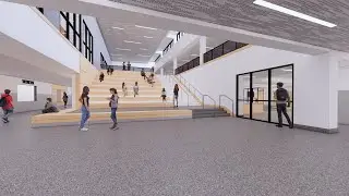 Interboro HS - Main Entrance to Upper Commons