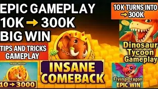 Dinosaur Tycoon Gameplay | 10K &rarr; 300K Big Win Comeback #bigwin #jiliplay #jilislots #casinobigwin