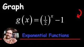 Graph g(x) = (1/2)^x - 1 an Exponential Function with Fractional Base
