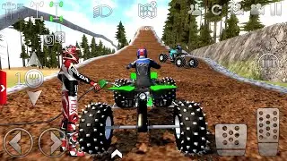 Offroad Outlaws Bike Game: Motor Dirt green Quad Bikes Android IOS Gameplay