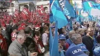 Italian unions protest against austerity measures